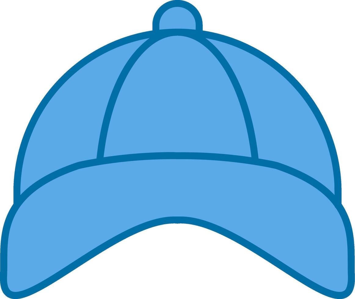 gorra lleno azul icono vector