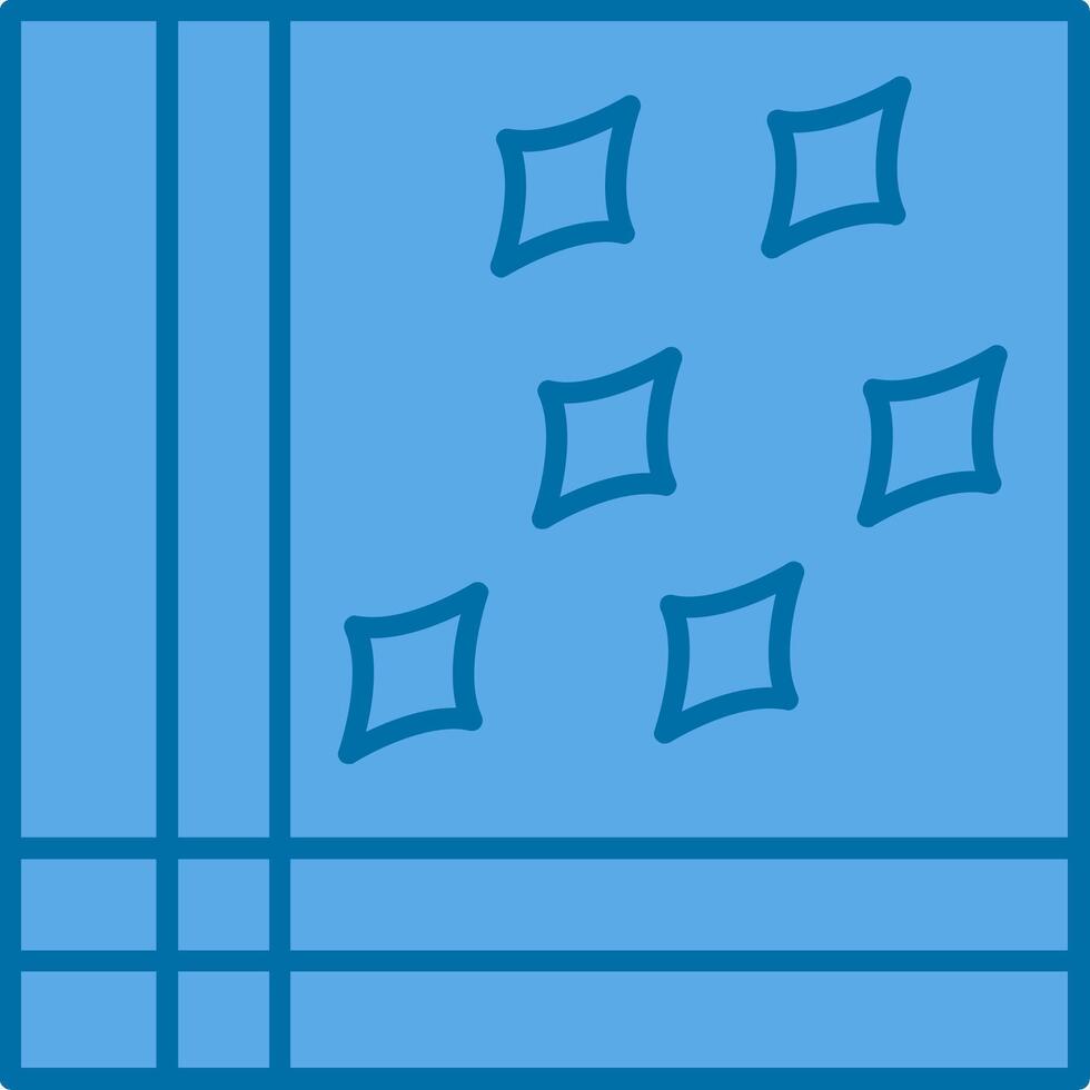 Handkerchief Filled Blue  Icon vector