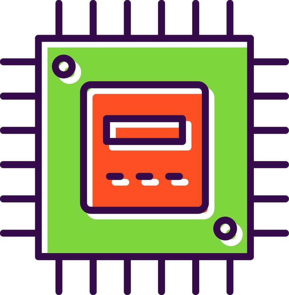 Processor Filled Icon 42182016 Vector Art at Vecteezy