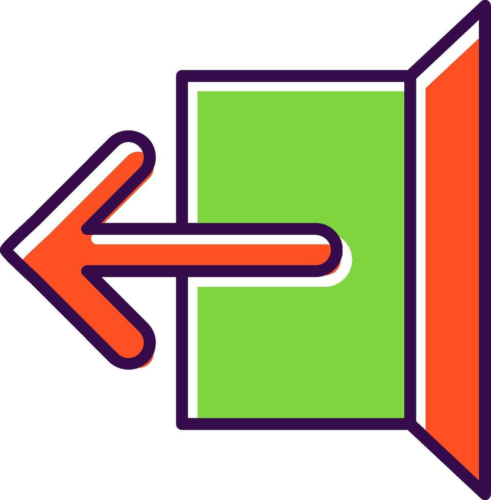 Logout Filled  Icon vector