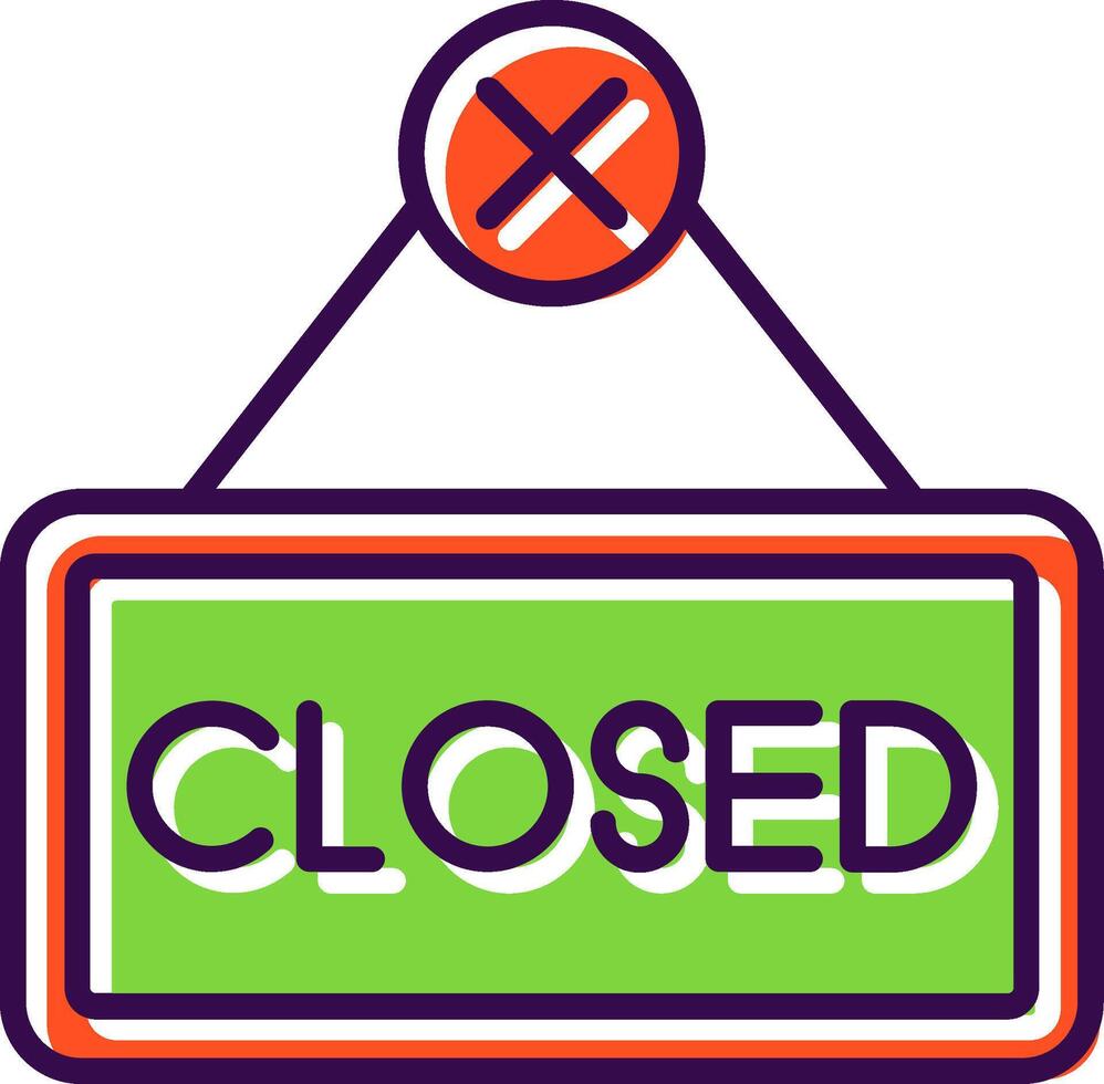 Close Filled  Icon vector