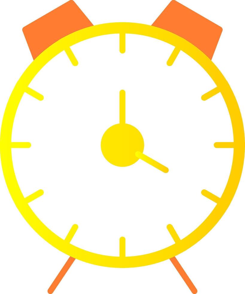 Alarm Clock Flat Gradient  Icon vector