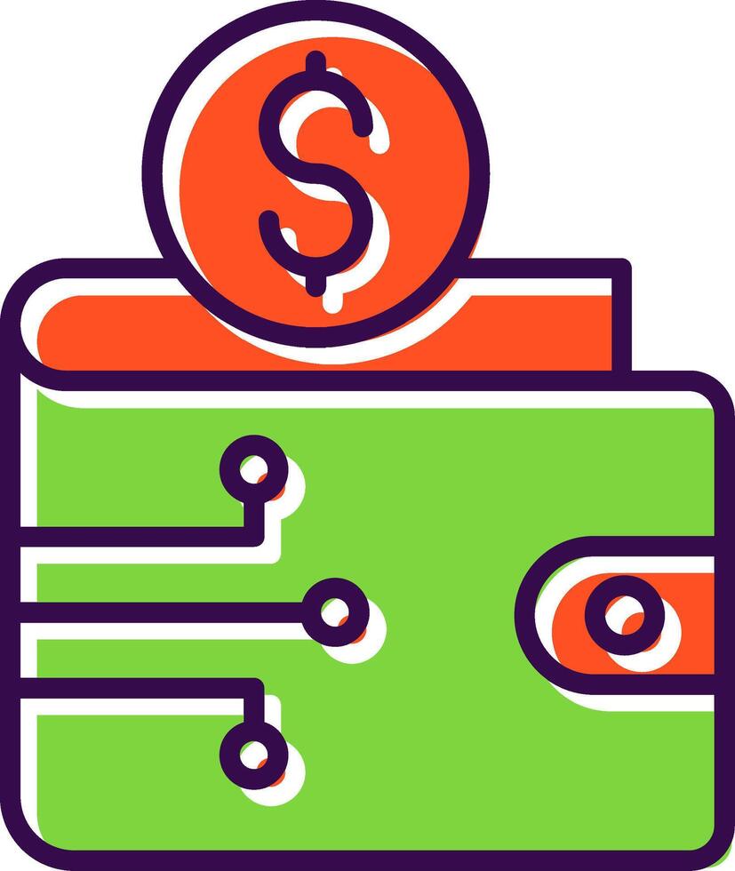 Ewallet Filled  Icon vector