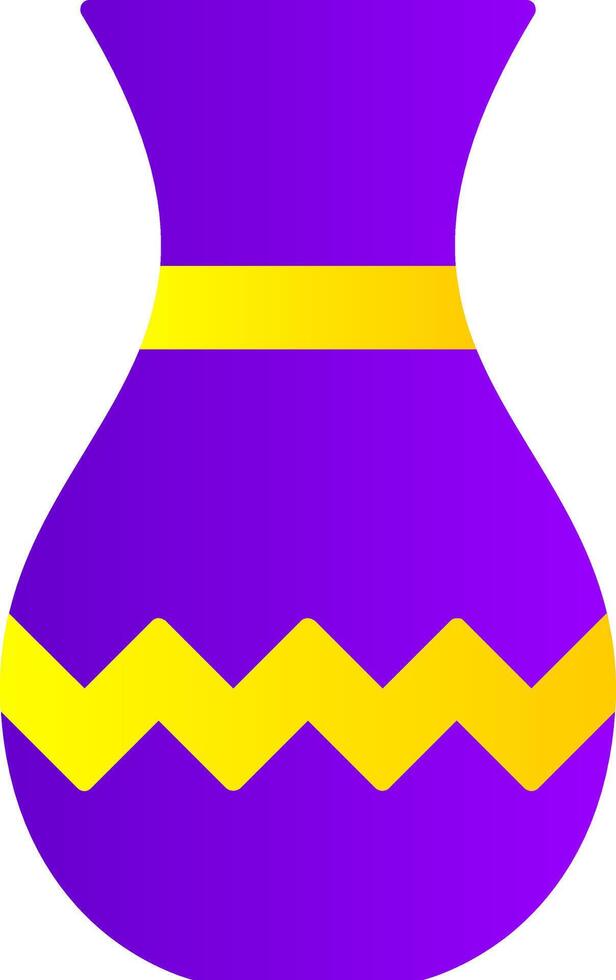 Vase Flat Gradient  Icon vector