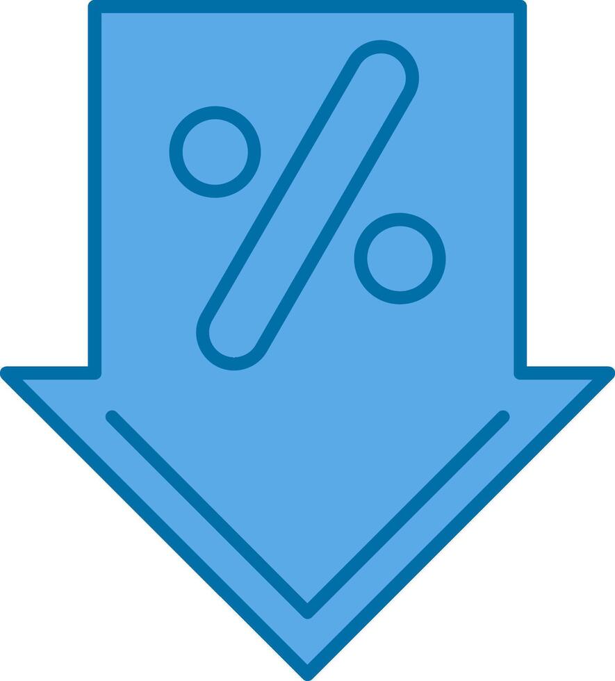 Discount Filled Blue  Icon vector