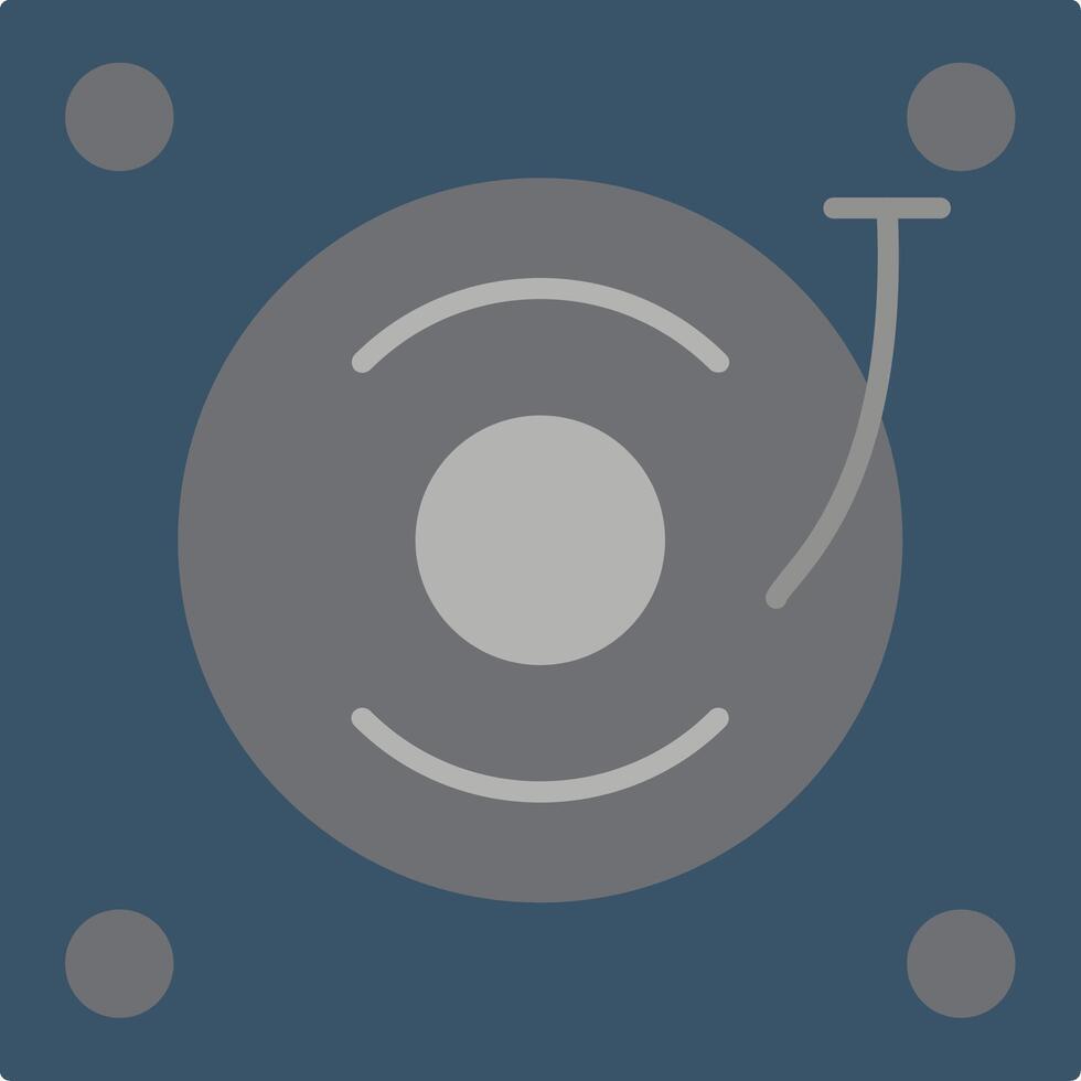 Turntable Flat Gradient  Icon vector