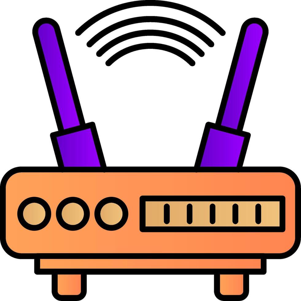 Wifi Line Filled Gradient  Icon vector