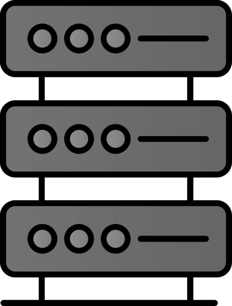 base de datos línea lleno degradado icono vector