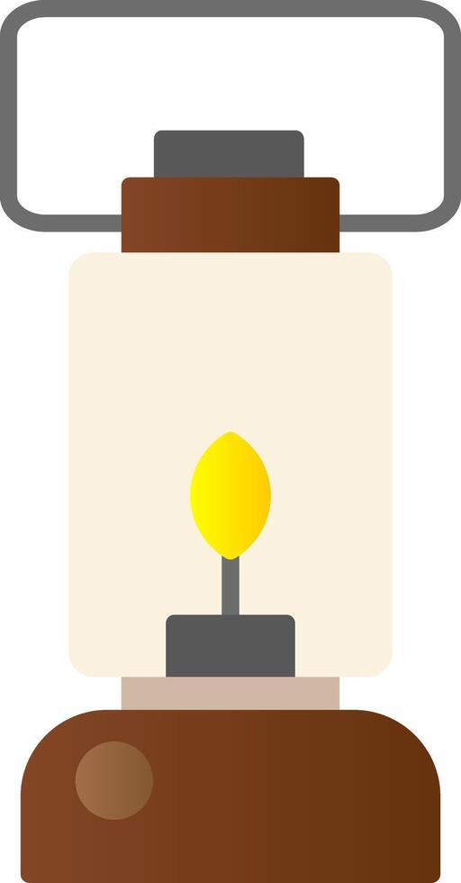 Oil Lamp Flat Gradient  Icon vector