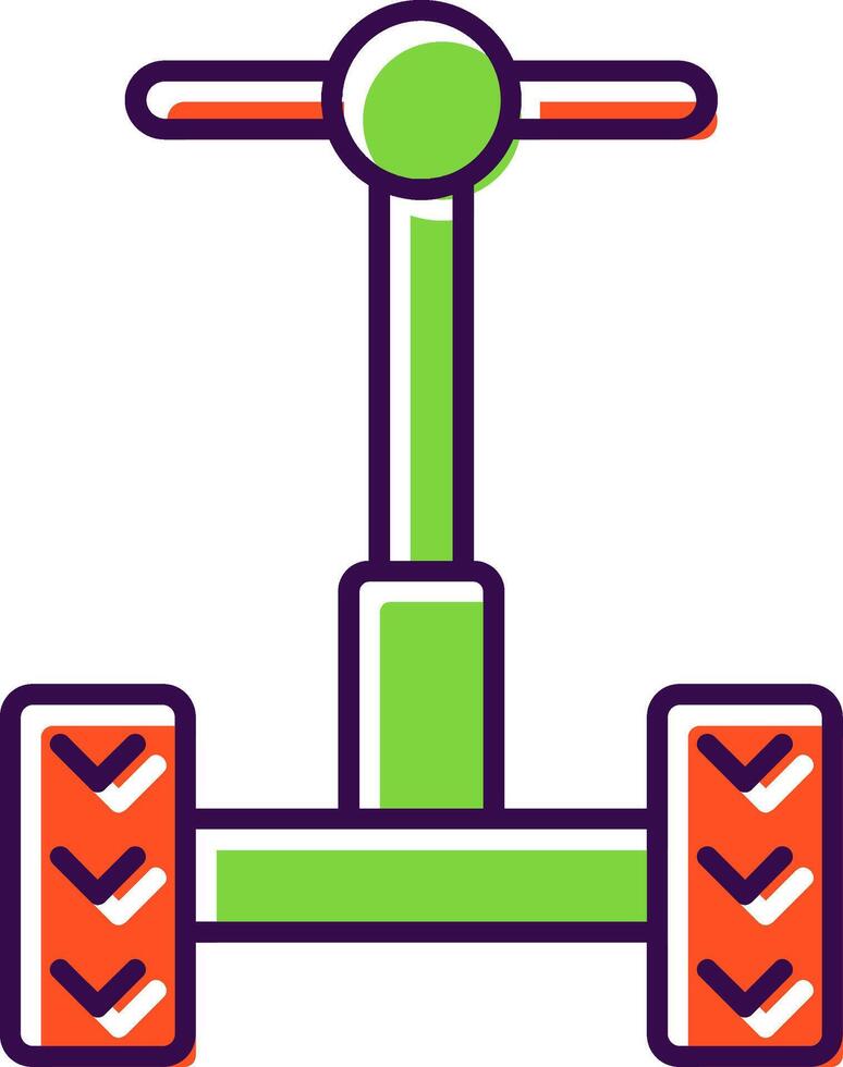 Segway Filled  Icon vector