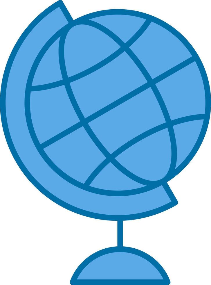 Globe Filled Blue  Icon vector