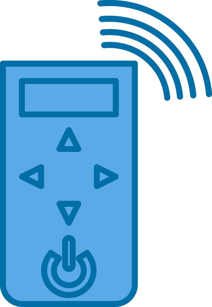 Remote Control Filled Blue  Icon vector