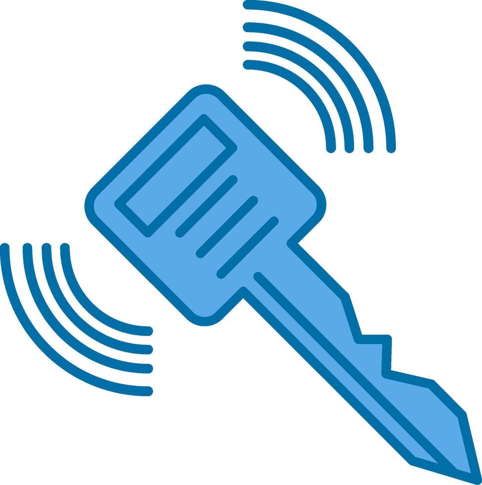 Smart Key Filled Blue  Icon vector