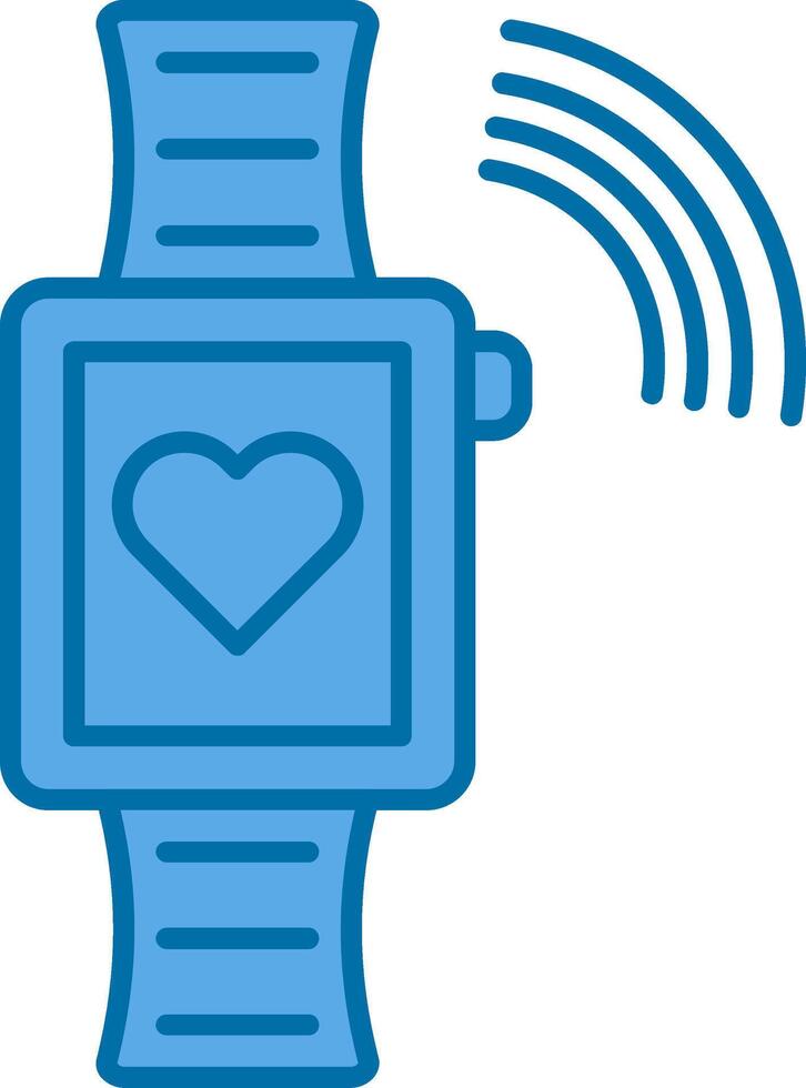 Smartwatch Filled Blue  Icon vector