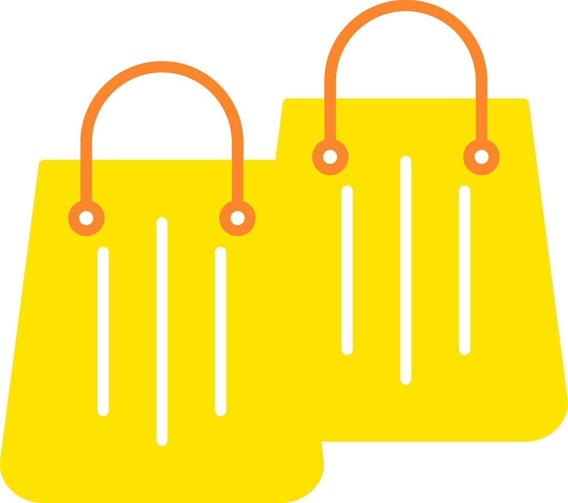 compras bolso plano degradado icono vector