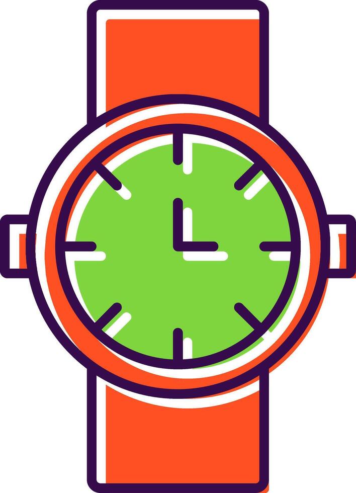 Watch Filled  Icon vector