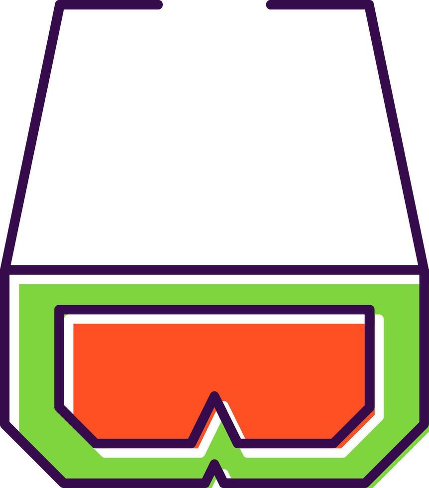 3d Glasses Filled  Icon vector