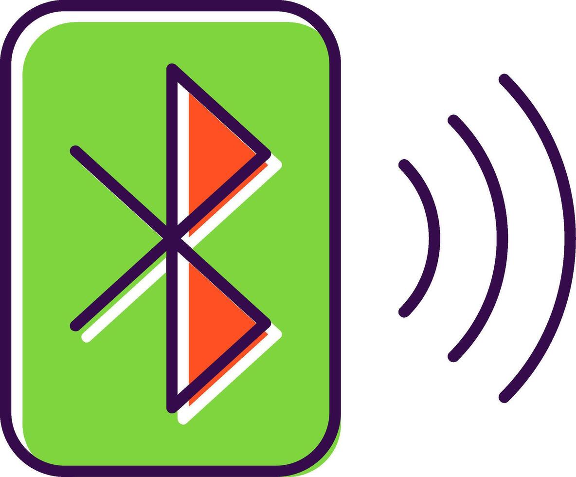 Bluetooth Filled  Icon vector
