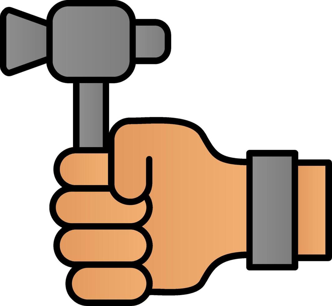 Labour Day Line Filled Gradient  Icon vector