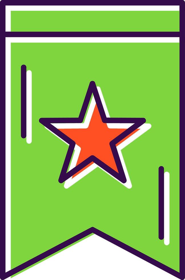Book Marked Filled  Icon vector