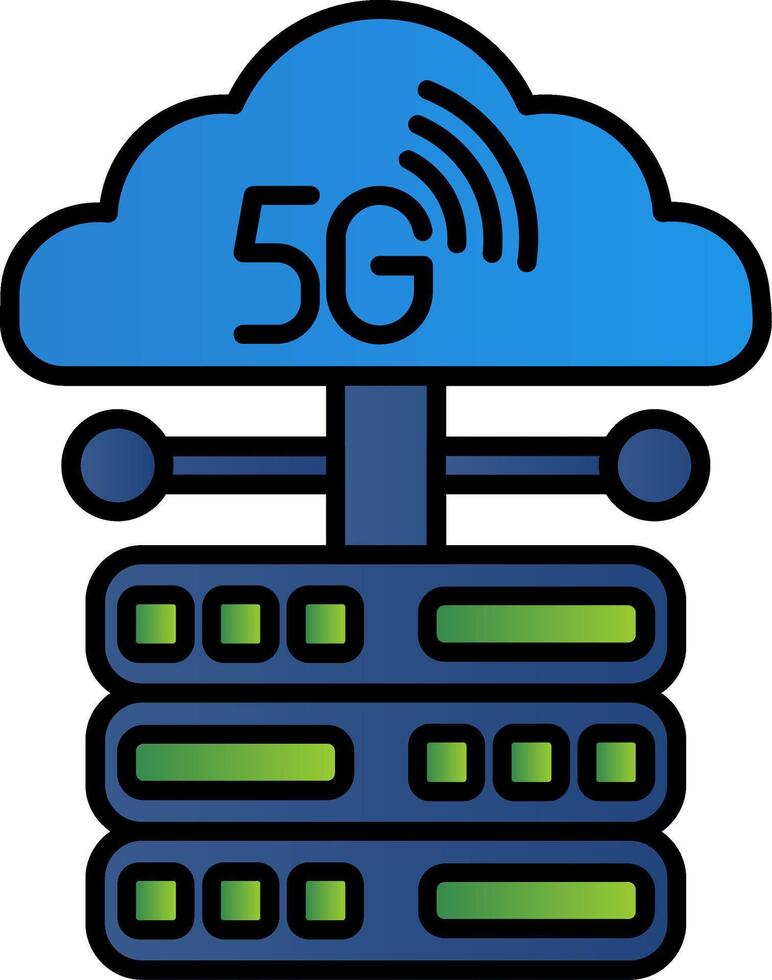 Networking Line Filled Gradient  Icon vector