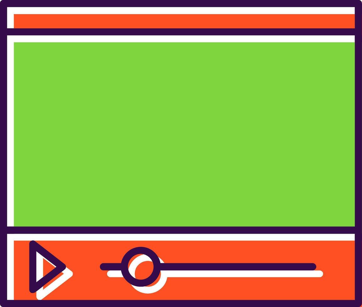 Online Streaming Filled  Icon vector