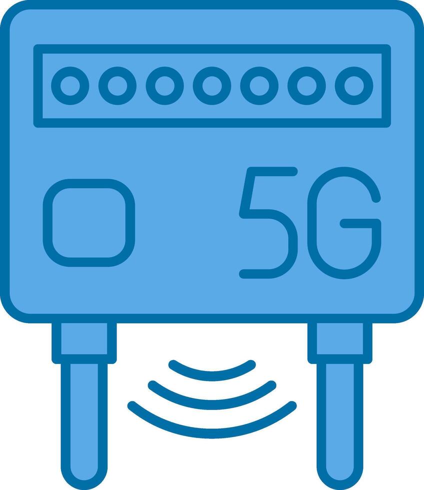 Router Filled Blue  Icon vector
