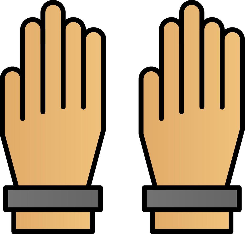 Glove Line Filled Gradient  Icon vector