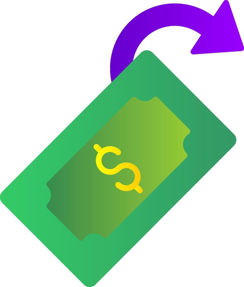 cashback Flat Gradient  Icon vector