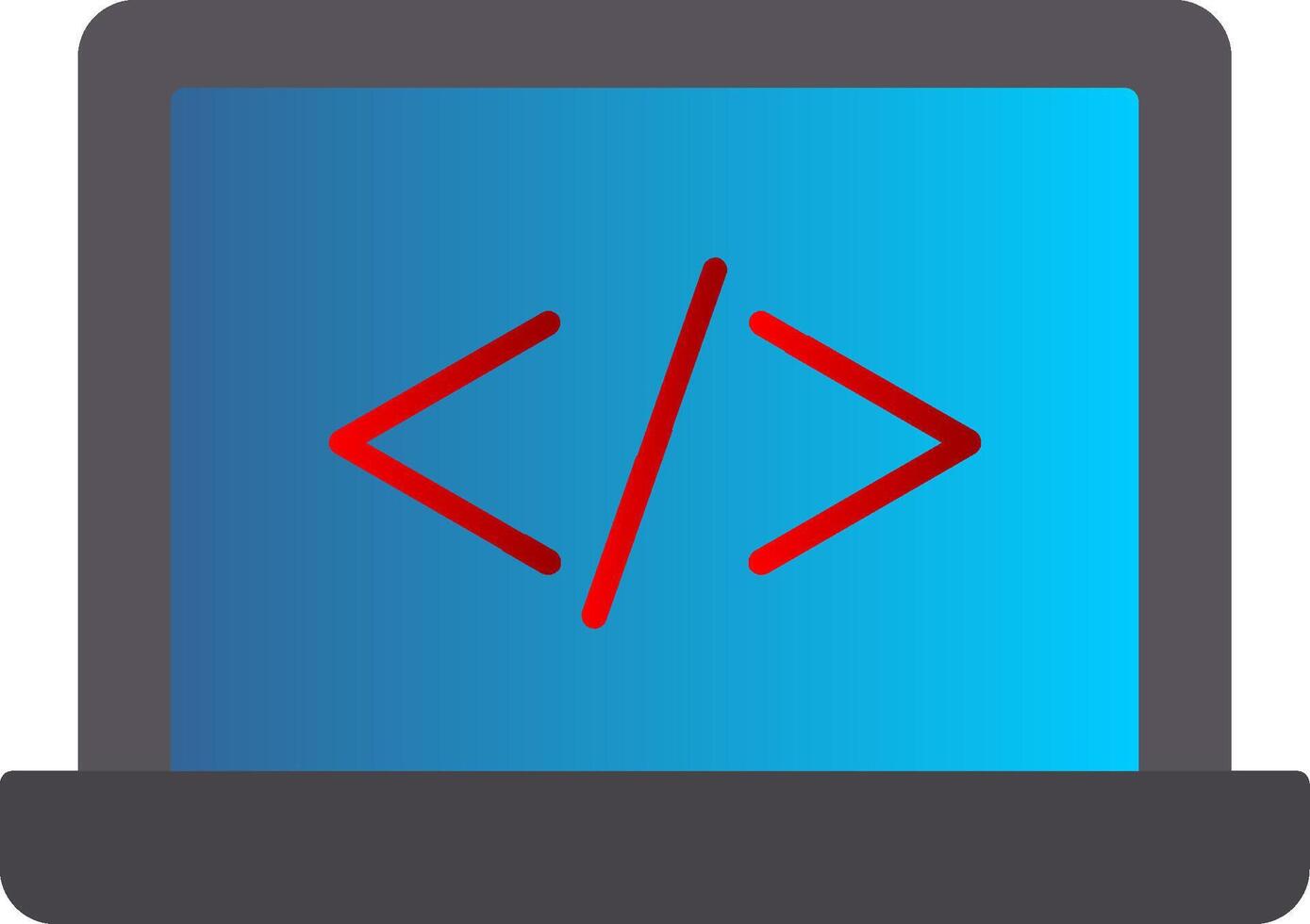 Laptop Flat Gradient  Icon vector