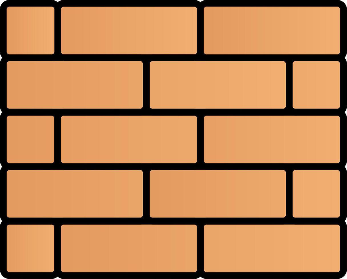 Brickwall Line Filled Gradient  Icon vector