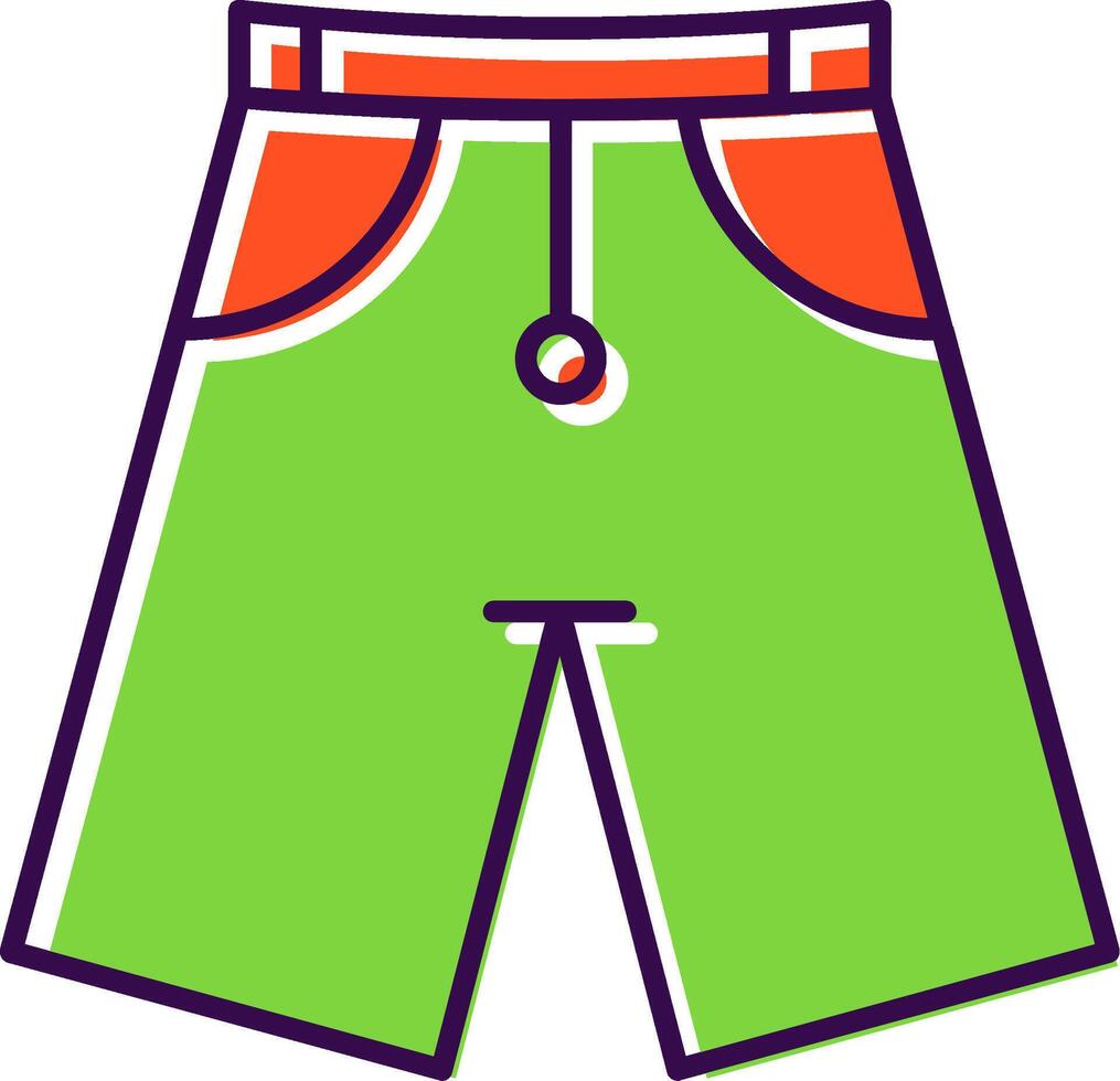 Shorts Filled  Icon vector