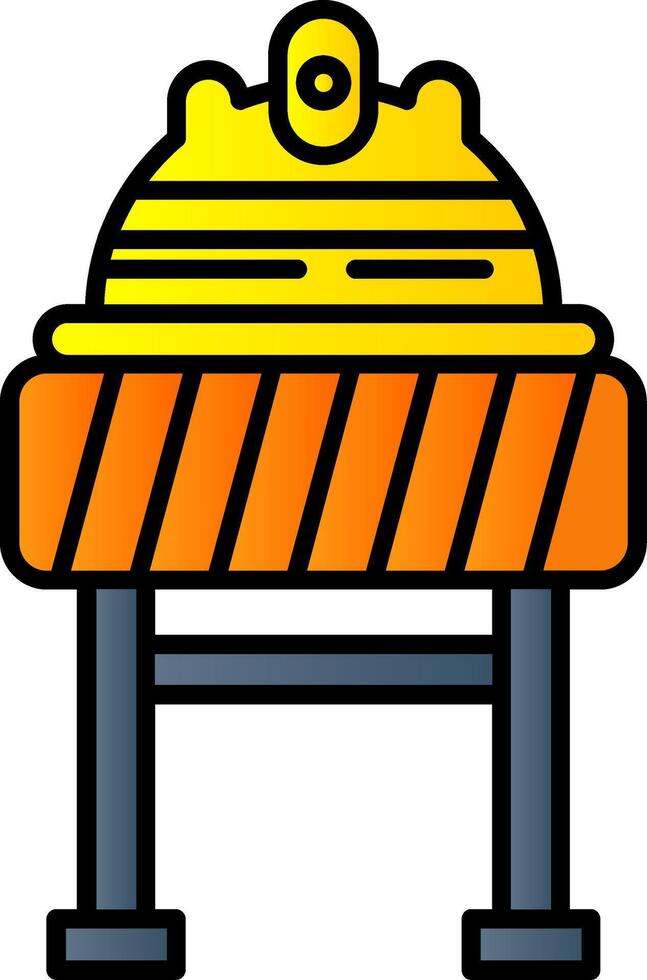 Roadblock Line Filled Gradient  Icon vector