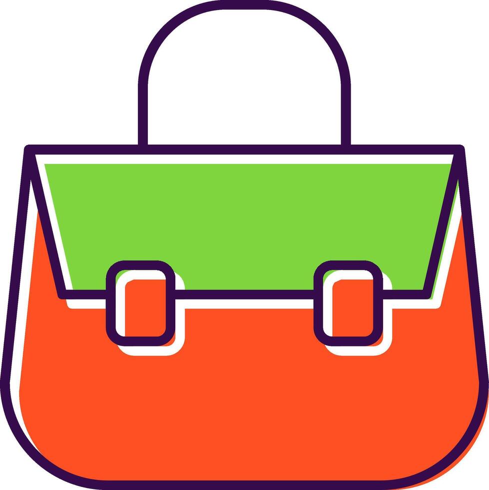 Shoulder Bag Filled  Icon vector