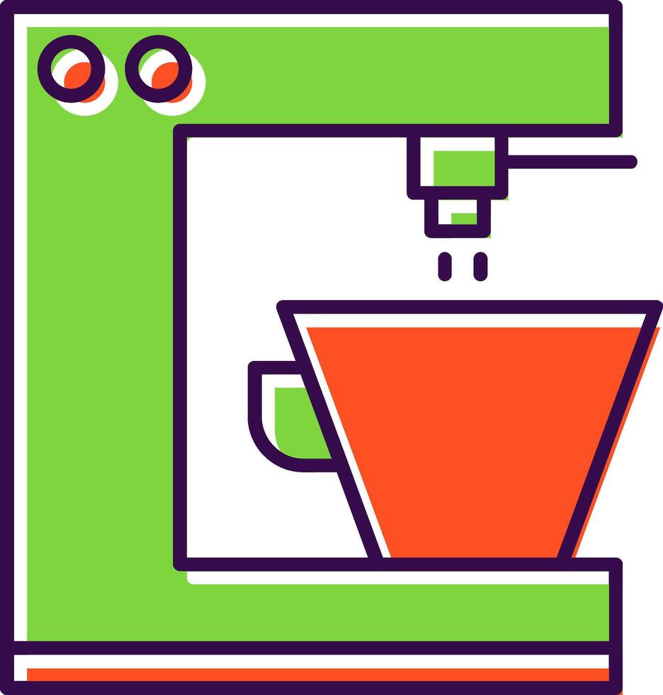 Coffee Machine Filled  Icon vector