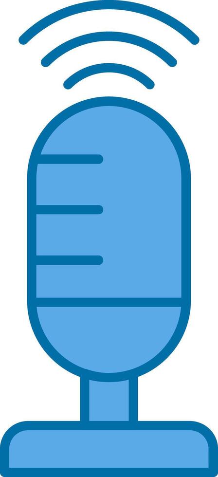 Voice Recording Filled Blue  Icon vector