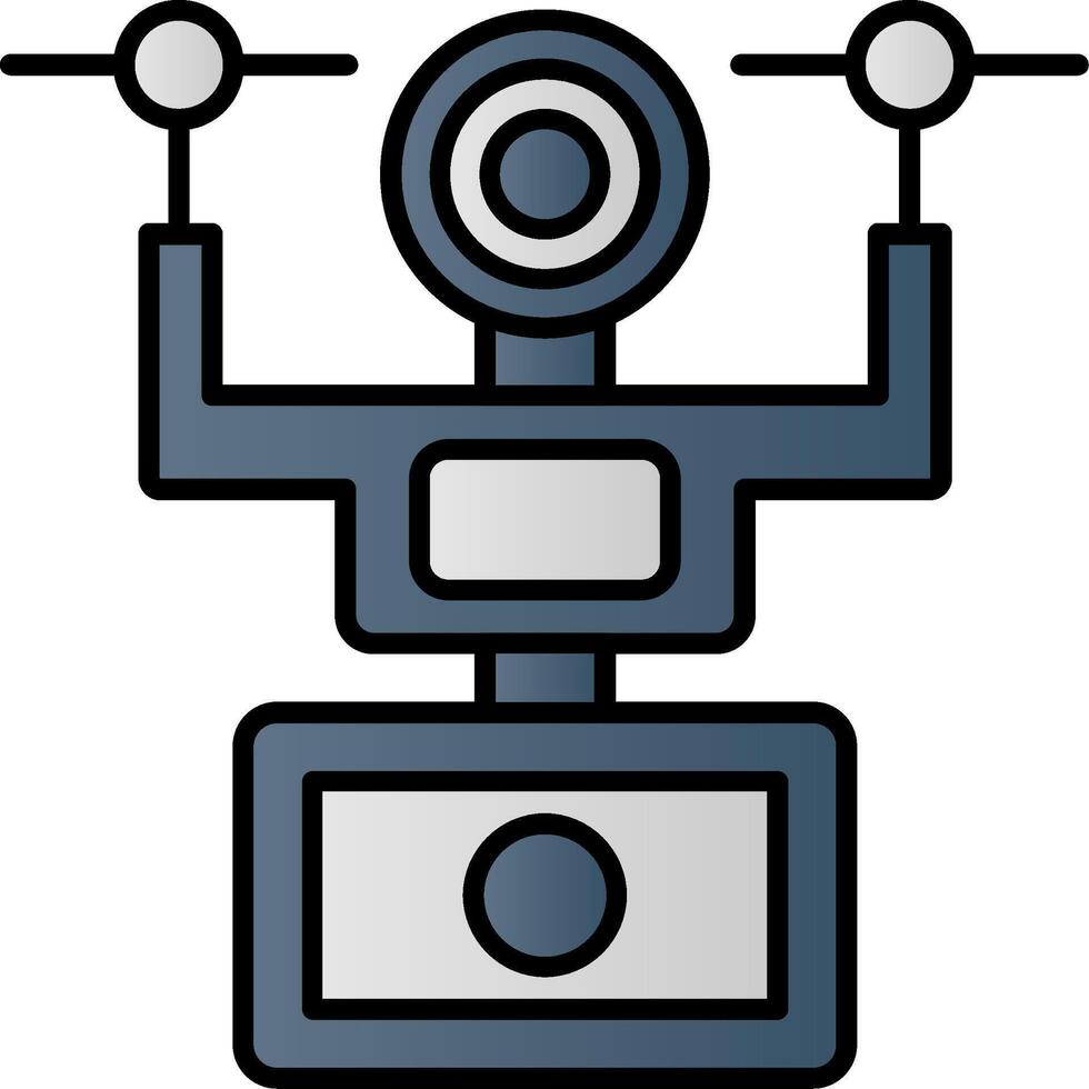 Camera Drone Line Filled Gradient  Icon vector