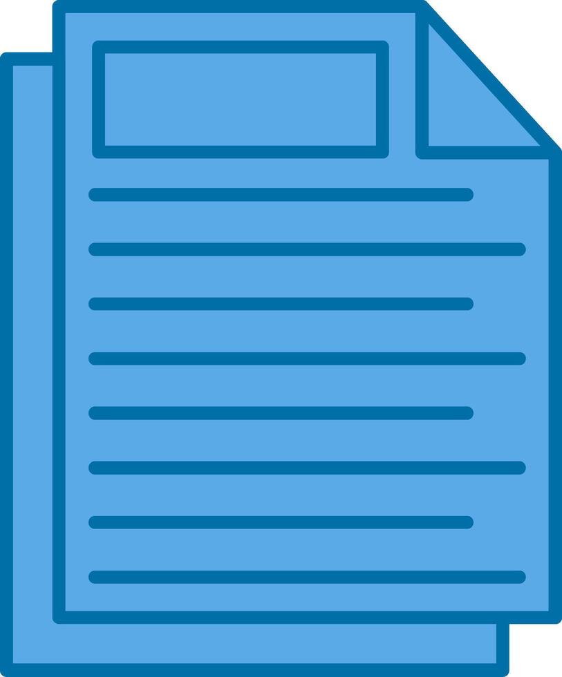 Task Filled Blue  Icon vector