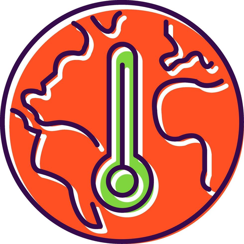 Climate Change Filled  Icon vector