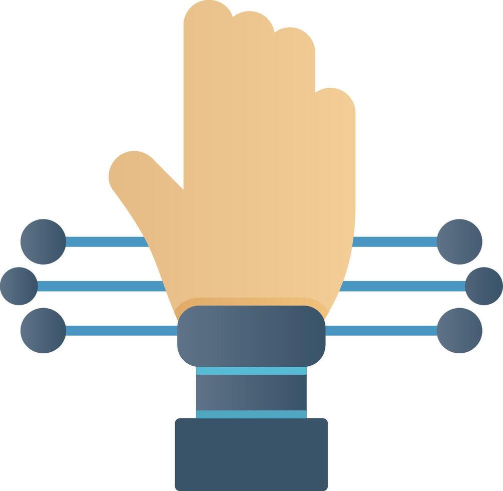 Glove Flat Gradient  Icon vector