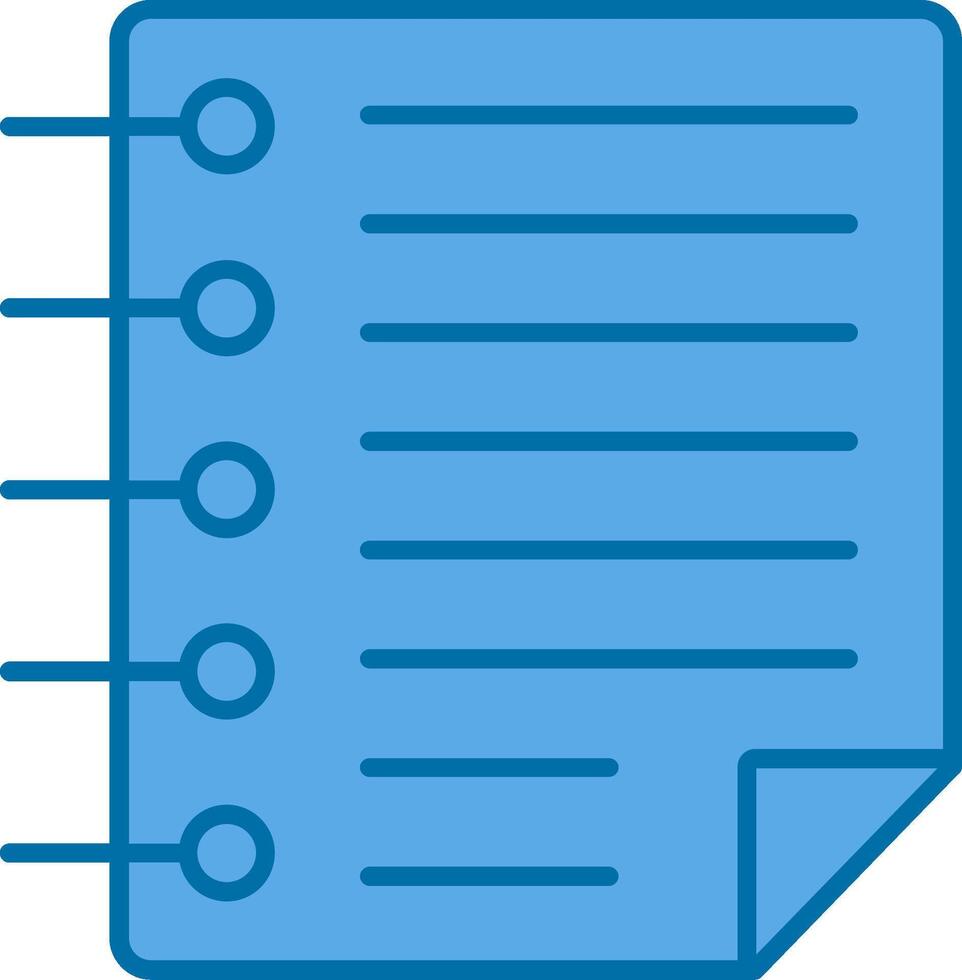 Notes Filled Blue  Icon vector