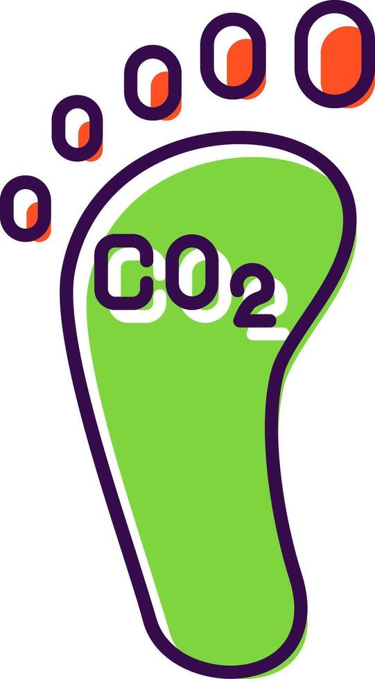 Carbon Footprint Filled  Icon vector