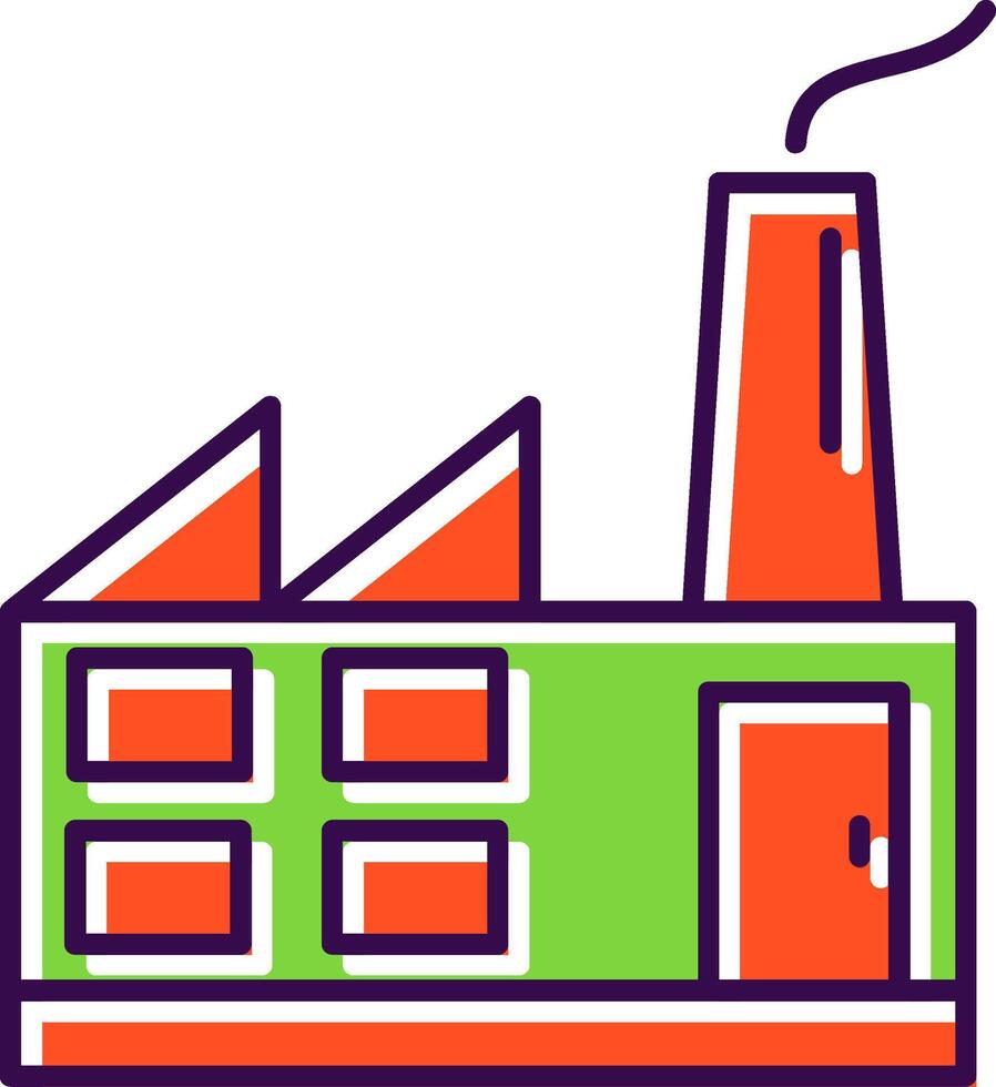 Factory Filled  Icon vector