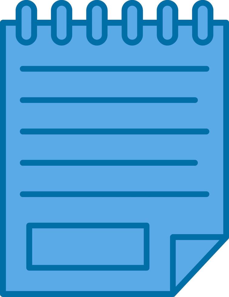 Note Filled Blue  Icon vector