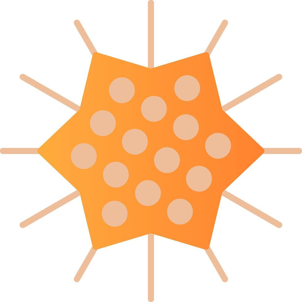 Sea Urchin Flat Gradient  Icon vector