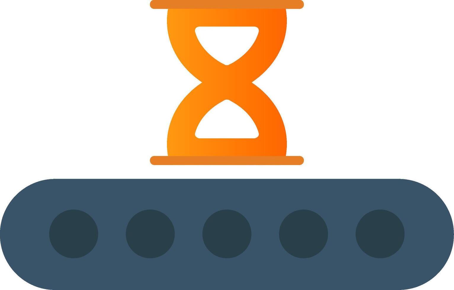 Waiting Flat Gradient  Icon vector