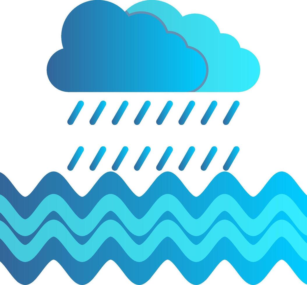 lluvia plano degradado icono vector