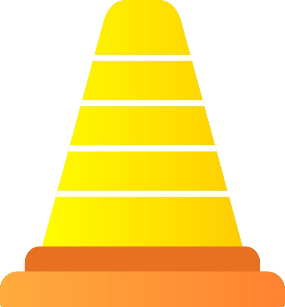 Traffic Cone Flat Gradient  Icon vector