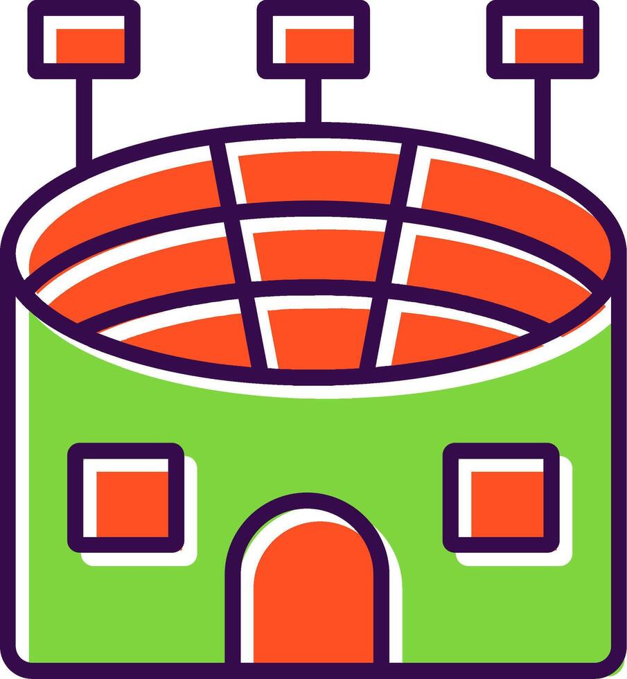 Stadium Filled  Icon vector