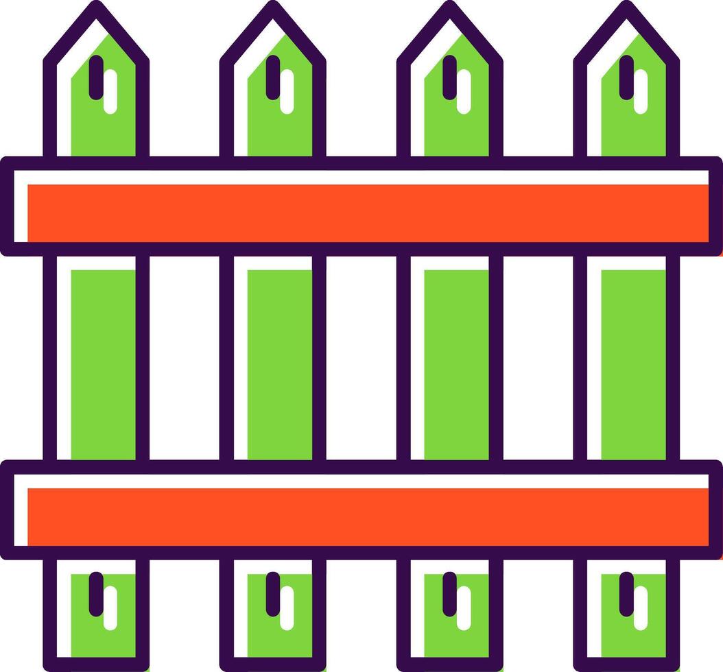 Fence Filled  Icon vector